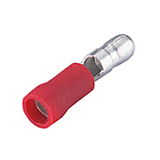 VINYL  INSULATED DOUBLE CRIMP BULLET MALE DISCONNECTORS