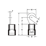 NYLON INSULATED DOUBLE CRIMP HOOK TERMINALS